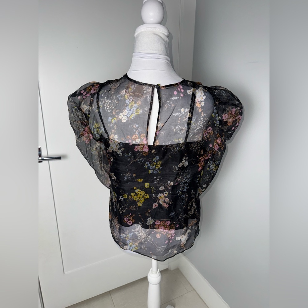 Cinq a Sept Sakura Erin Puff Sleeve Blouse/ Size Small - Picture 7 of 11
